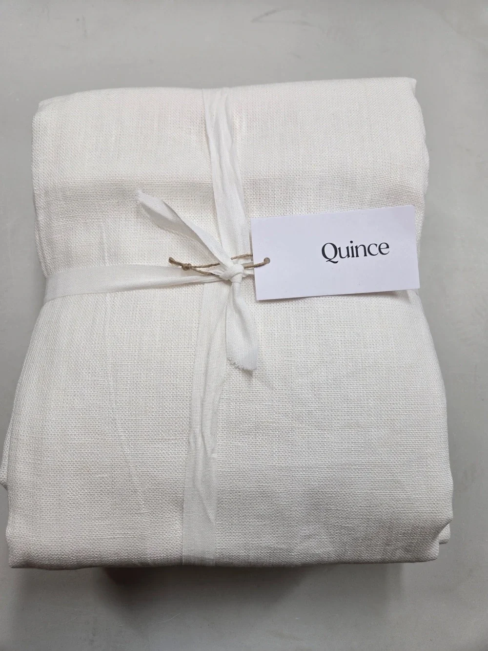 NWT QUINCE Set Of 2 48x96 Heavyweight European Linen Curtains White 9957